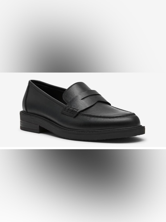 a new day Shoes - a new day Black Leather Penny Loafers